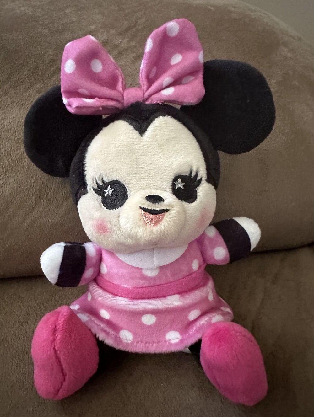 Disney Minnie Mouse Plush - Pink & Black Polka Dot Dress